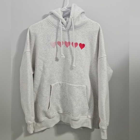 Oversized SUNKISSED coconut Hoodie With Embroidered Hearts - Picture 3 of 8